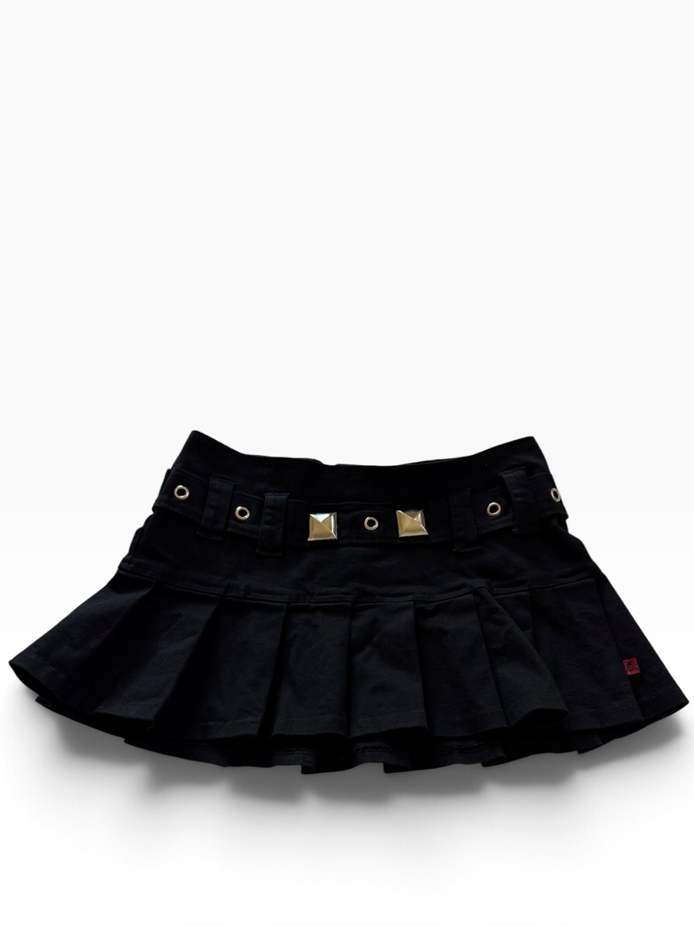 Tripp NYC Black Studded Mini Skirt Goth Punk Y2K size Medium